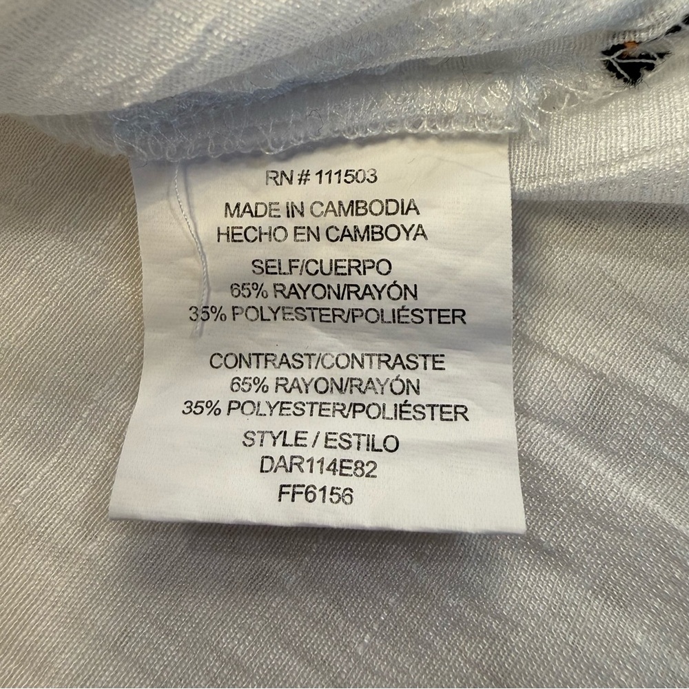 Fig + Flower Novelty Cocktail Embroidered Button Front Shirt Large - Picture 12 of 13